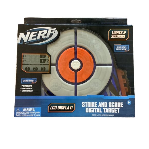 Nerf Strike And Score Light Up Digital Target With LED Display & Sound Effects - Picture 1 of 10